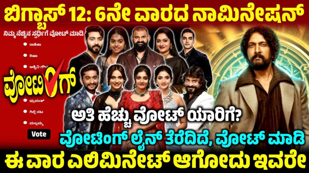 Bigg Boss season 12-6th Week Voting Poll, Bigg Boss 12 Voting in Online, 6th Week Eliminated Contestants, BBK12, Bigg Boss Kannada, Bigg Boss Kannada 12-6th Week Voting Result, 6ನೇ ವಾರದ ವೋಟಿಂಗ್ ರಿಸಲ್ಟ್, 6ನೇ ವಾರ ಎಲಿಮಿನೇಟ್ ಆದ ಸ್ಪರ್ಧಿ, BBK12 Eliminated Contestants, Bigg Boss Kannada 11 Voting line, Bigg Boss Kannada 12, 6ನೇ ವಾರದ ವೋಟಿಂಗ್ ಲೈನ್, bigg Boss 12 Voting Online, Bigg Boss Season 12 Voting In Online, Bigg Boss Kannada Season 12 voting Results. Bigg Boss Trending Update, Bigg Boss Free Voting, Bigg Boss 12 Voting Results, My edu update kannada, Bigg Boss season 12 5th Week Voting Poll, Bigg Boss 12 Voting in Online, 5th Week Eliminated Contestants, ಬಿಗ್ ಬಾಸ್ ಕನ್ನಡ ಸೀಸನ್ 12 ರ 6ನೇ ವಾರದ ವೋಟಿಂಗ್, BBK12 6th Week Voting Line