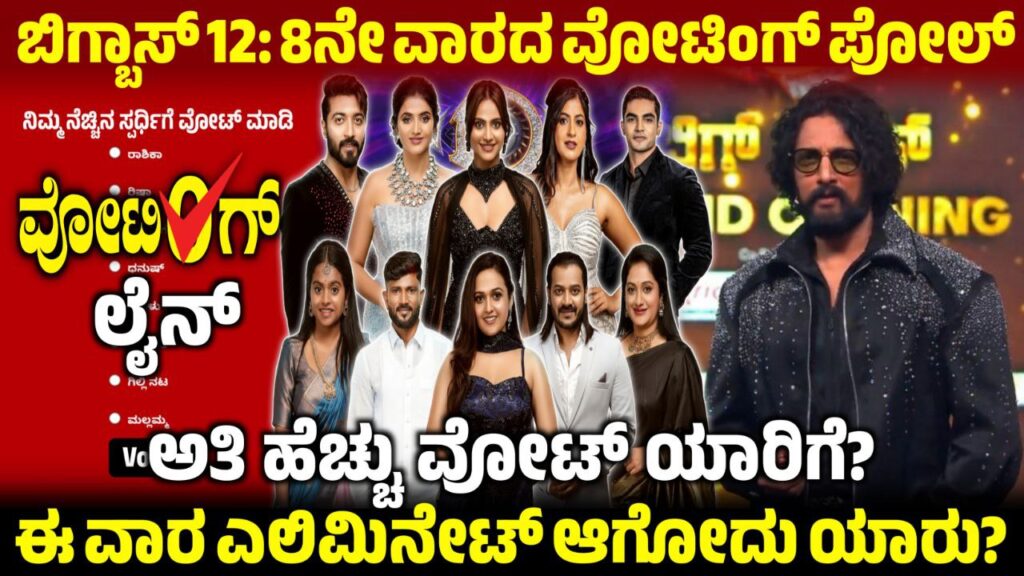 Bigg Boss Kannada 8th Week Voting Line, 8th Week Nomination Voting Poll, BBK12, Bigg Boss Kannada, 8th Week Nomination List, Bigg Boss Kannada 8th Week Voting, 8th Week Voting Line, 8th Week Voting Result, Bigg Boss Kannada 12 8th Week Nomination, 8ನೇ ವಾರ ನಾಮಿನೇಟ್ ಆದ ಸ್ಪರ್ಧಿಗಳು ಇವರೇ, 8th Week Voting Result, Bigg Boss Kannada 8th Week Voting Poll, 8th Week Nomination Voting Result, Bigg Boss season 12 8th Week Voting line Online, 8th Week Nomination Voting Poll, BBK12 8th Week Voting Result, my edu update kannada