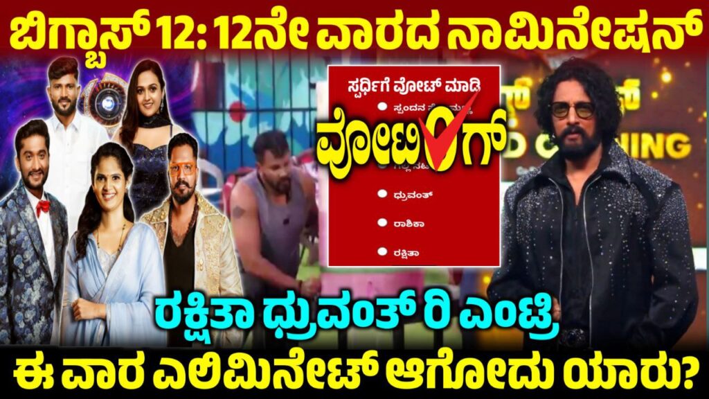 Bigg Boss 12- 12th Week Nomination List, 12th Week Voting Line, Bigg Boss Kannada, BBK12, BBK12 12th Week Voting Result Update, Bigg Boss 12 12th Week Voting Results, 12th Week Voting Result Update, BBK12 12th Week Voting in Online , Bigg Boss 12 12th Week Voting in Online, 12th Week Voting Poll Result, BBK12 12th Week Voting in Online,